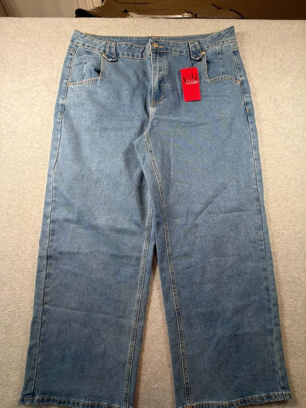 Emmiol Plus Size 2XL High-Waist Wide Leg Denim Jeans